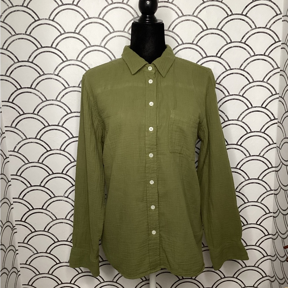 J.Crew Sage Green Button-Down Shirt – Size Large |